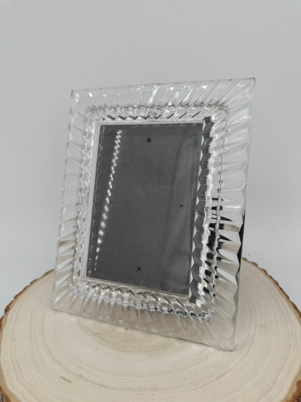 Vintage Mikasa Excelsior 3.5x5 Lead Crystal Picture Frame Austria T9960-576